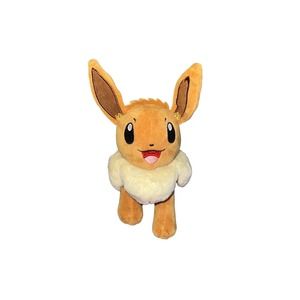 Eevee Pokemon 2022 Stuffed Plush 8” Brown Ears,Embroidered Features,W/ Tush Tags